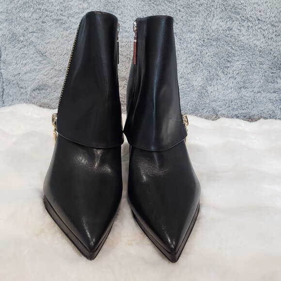 Steve Madden Renee Leather foldover pointed toe Booties Women's Sizes Night out - Picture 9 of 12